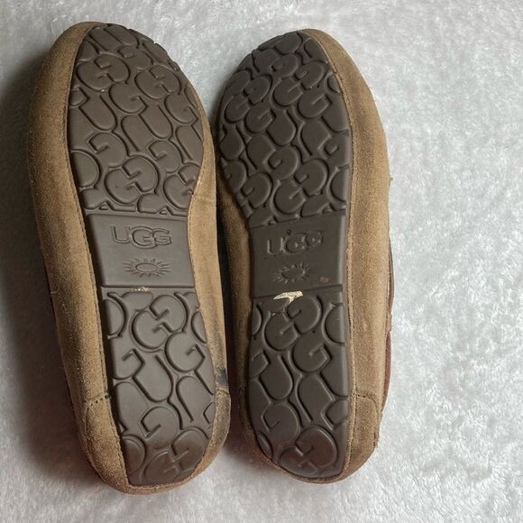 UGG 10 Dakota Moccasin Sherpa Lined Slip On Suede Slippers - Picture 9 of 11